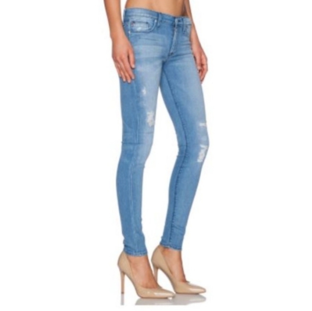 Hudson Blue distressed Nico Mid Rise Skinny Ankle Jeans Pants